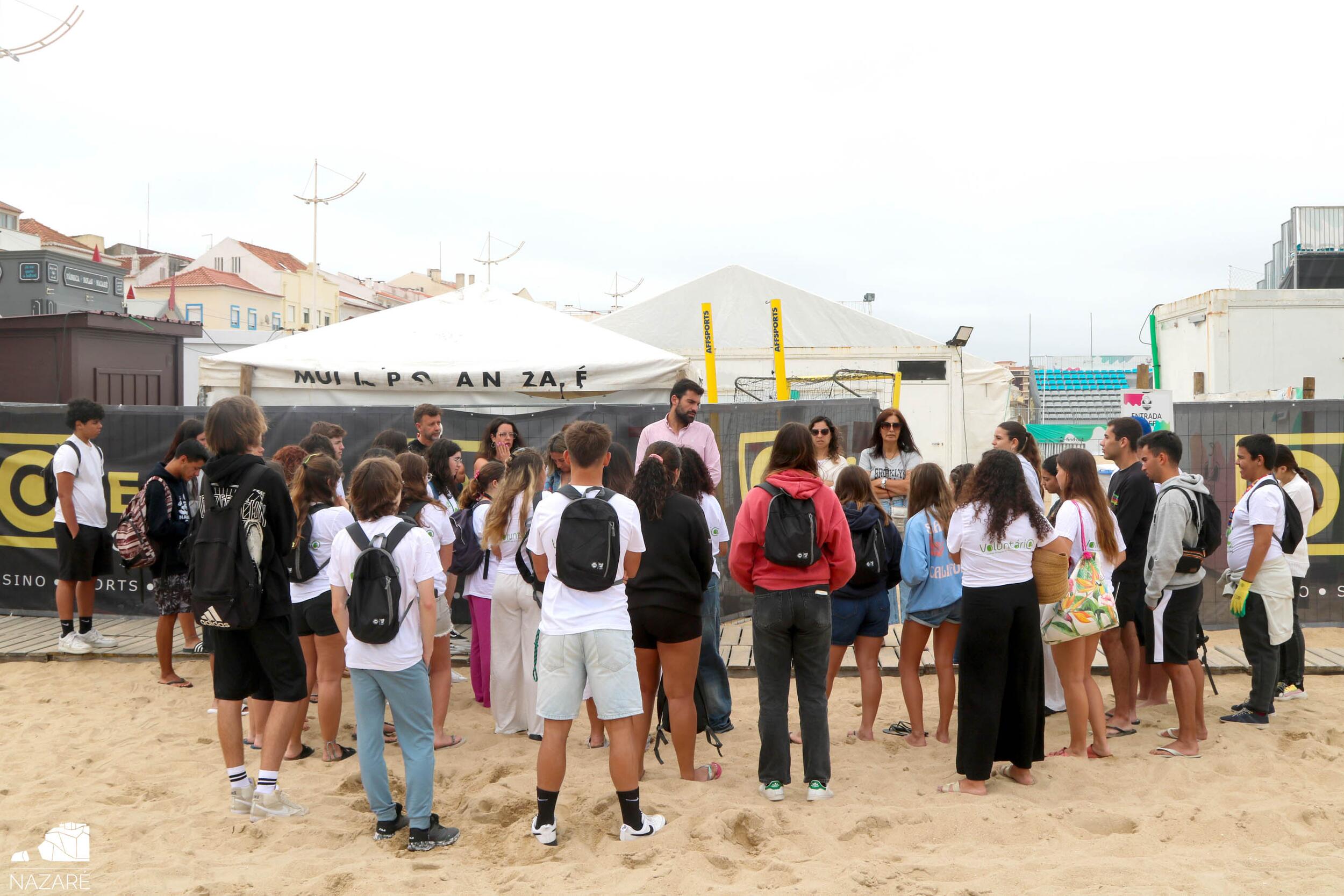 Receção aos participantes dos Programas de Voluntariado Jovem na Nazaré