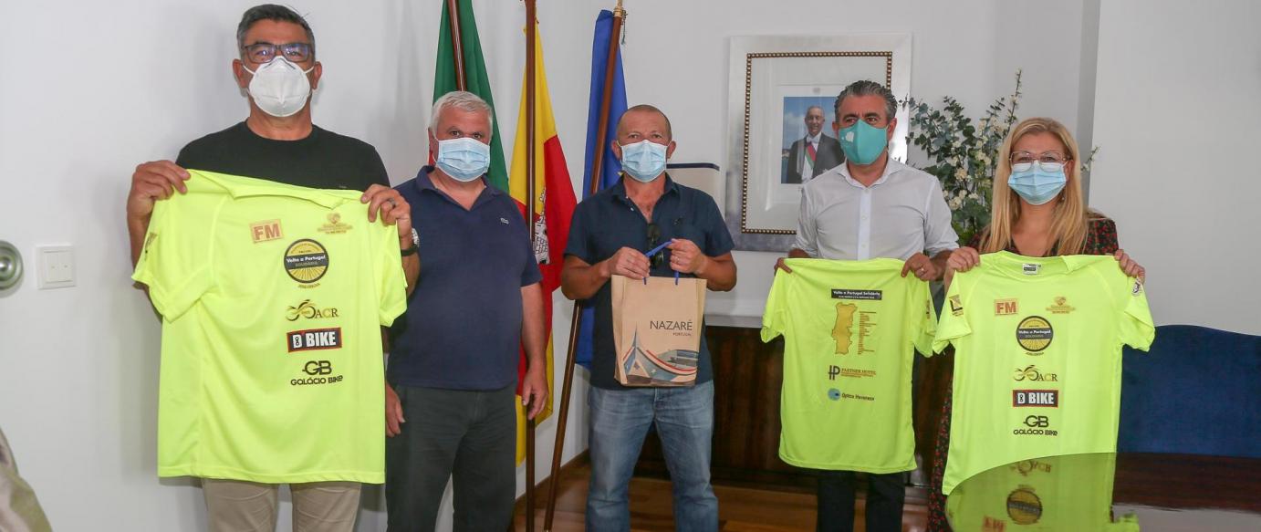 Iniciativa Volta a Portugal solidária com Reguengos de Monsaraz esteve na Nazaré
